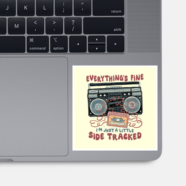 Just A Little Side Tracked-None-Glossy-Sticker-glitchygorilla