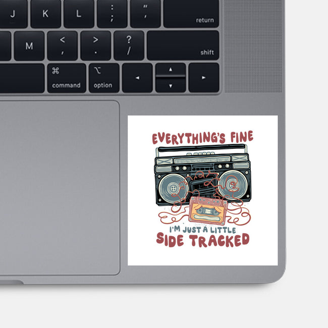 Just A Little Side Tracked-None-Glossy-Sticker-glitchygorilla