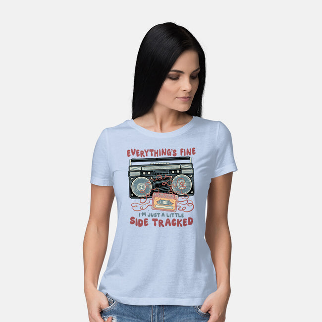 Just A Little Side Tracked-Womens-Basic-Tee-glitchygorilla