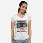 Just A Little Side Tracked-Womens-V-Neck-Tee-glitchygorilla