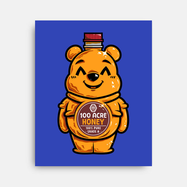 Bear Honey Bottle-None-Stretched-Canvas-krisren28