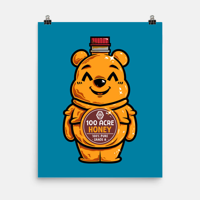 Bear Honey Bottle-None-Matte-Poster-krisren28