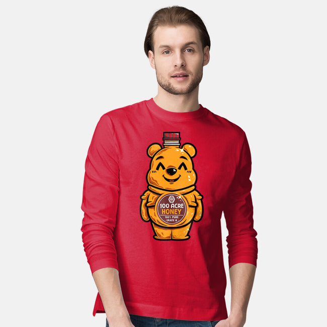 Bear Honey Bottle-Mens-Long Sleeved-Tee-krisren28