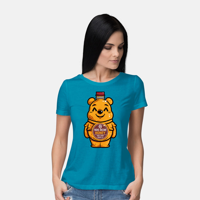 Bear Honey Bottle-Womens-Basic-Tee-krisren28