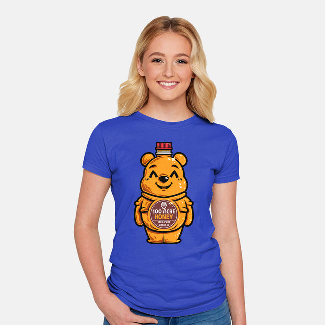 Bear Honey Bottle-Womens-Fitted-Tee-krisren28