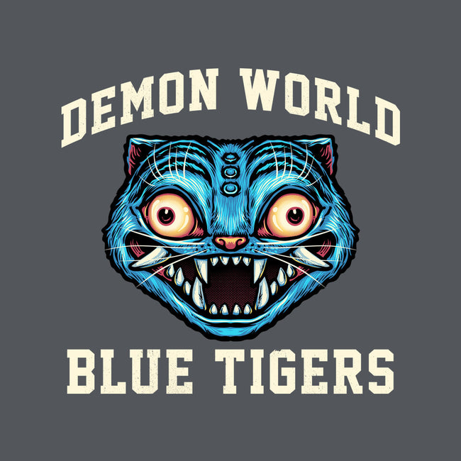 Demon World Blue Tigers-None-Fleece-Blanket-glitchygorilla