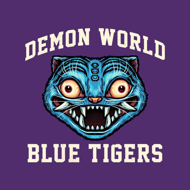 Demon World Blue Tigers-Youth-Basic-Tee-glitchygorilla