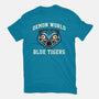 Demon World Blue Tigers-Womens-Basic-Tee-glitchygorilla