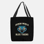 Demon World Blue Tigers-None-Basic Tote-Bag-glitchygorilla