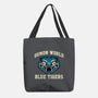 Demon World Blue Tigers-None-Basic Tote-Bag-glitchygorilla
