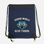 Demon World Blue Tigers-None-Drawstring-Bag-glitchygorilla