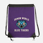 Demon World Blue Tigers-None-Drawstring-Bag-glitchygorilla