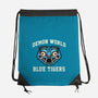 Demon World Blue Tigers-None-Drawstring-Bag-glitchygorilla
