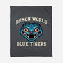 Demon World Blue Tigers-None-Fleece-Blanket-glitchygorilla