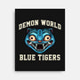 Demon World Blue Tigers-None-Stretched-Canvas-glitchygorilla