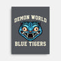 Demon World Blue Tigers-None-Stretched-Canvas-glitchygorilla