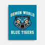 Demon World Blue Tigers-None-Stretched-Canvas-glitchygorilla