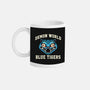 Demon World Blue Tigers-None-Mug-Drinkware-glitchygorilla