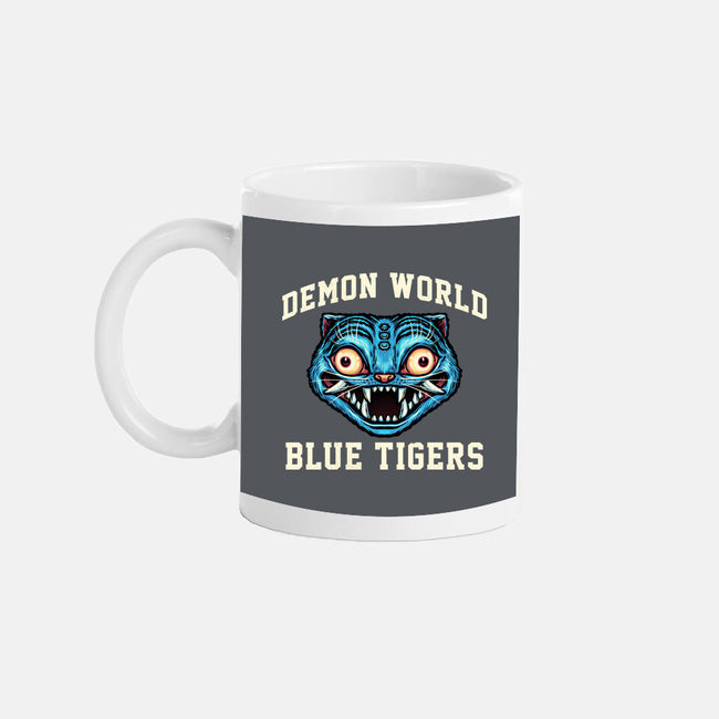 Demon World Blue Tigers-None-Mug-Drinkware-glitchygorilla