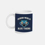 Demon World Blue Tigers-None-Mug-Drinkware-glitchygorilla
