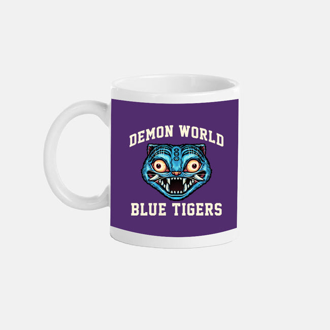 Demon World Blue Tigers-None-Mug-Drinkware-glitchygorilla