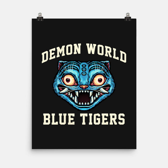Demon World Blue Tigers-None-Matte-Poster-glitchygorilla