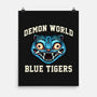 Demon World Blue Tigers-None-Matte-Poster-glitchygorilla