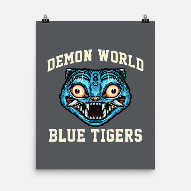 Demon World Blue Tigers-None-Matte-Poster-glitchygorilla