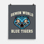 Demon World Blue Tigers-None-Matte-Poster-glitchygorilla