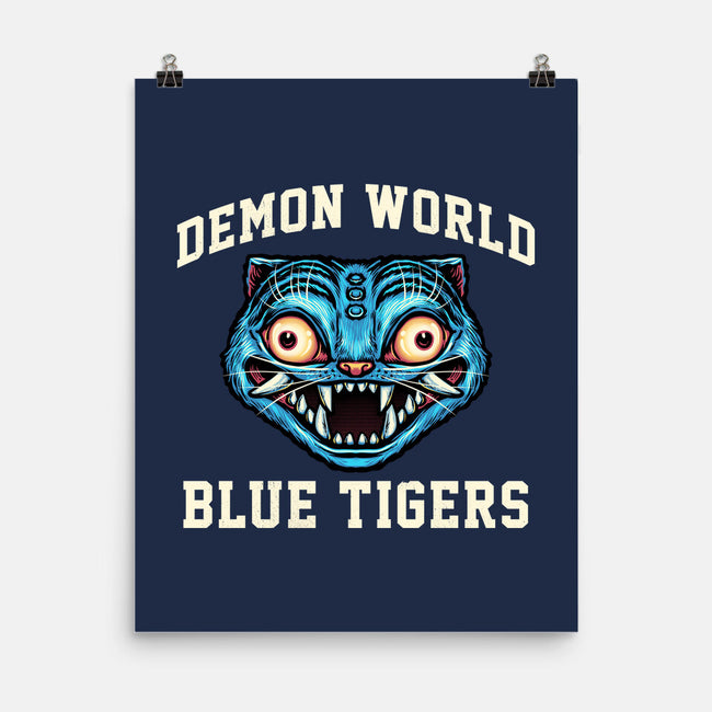 Demon World Blue Tigers-None-Matte-Poster-glitchygorilla