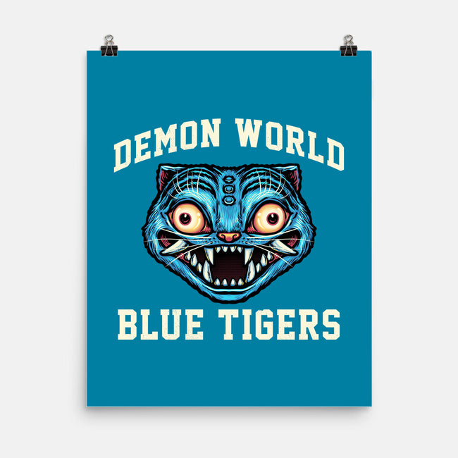 Demon World Blue Tigers-None-Matte-Poster-glitchygorilla