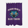 Demon World Blue Tigers-None-Polyester-Shower Curtain-glitchygorilla