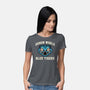 Demon World Blue Tigers-Womens-Basic-Tee-glitchygorilla