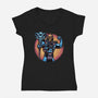 Conquer The Universe-Womens-V-Neck-Tee-glitchygorilla