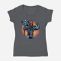 Conquer The Universe-Womens-V-Neck-Tee-glitchygorilla