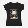Great Dungeon Meowster-Womens-V-Neck-Tee-Vallina84