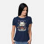 Great Dungeon Meowster-Womens-Basic-Tee-Vallina84
