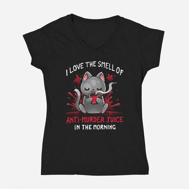 Anti-Murder Juice-Womens-V-Neck-Tee-Vallina84