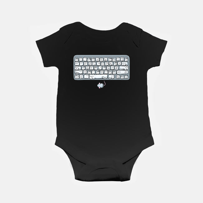 Kittens Board-Baby-Basic-Onesie-Vallina84