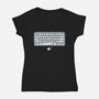 Kittens Board-Womens-V-Neck-Tee-Vallina84