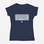 Kittens Board-Womens-V-Neck-Tee-Vallina84
