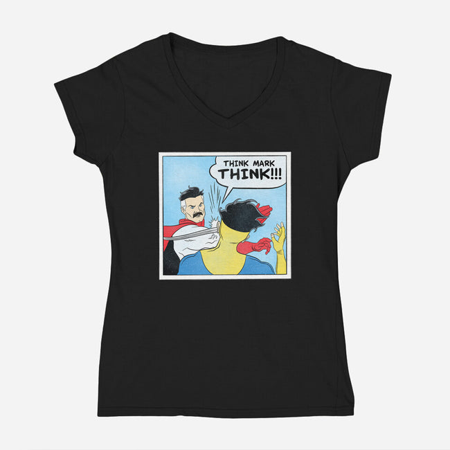 Meme Mark Meme-Womens-V-Neck-Tee-kentcribbs