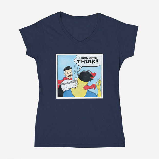 Meme Mark Meme-Womens-V-Neck-Tee-kentcribbs