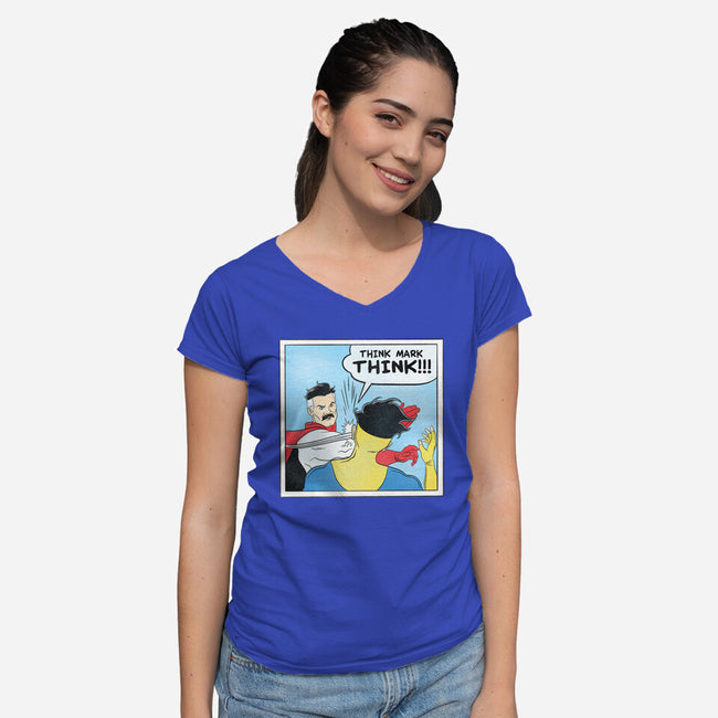 Meme Mark Meme-Womens-V-Neck-Tee-kentcribbs