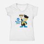 Mark's Burger Mart-Womens-V-Neck-Tee-kentcribbs