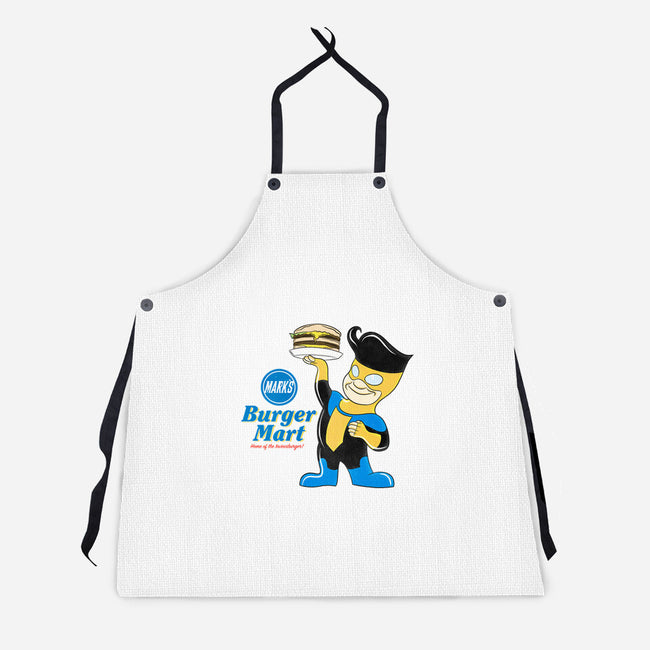 Mark's Burger Mart-Unisex-Kitchen-Apron-kentcribbs