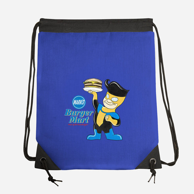Mark's Burger Mart-None-Drawstring-Bag-kentcribbs