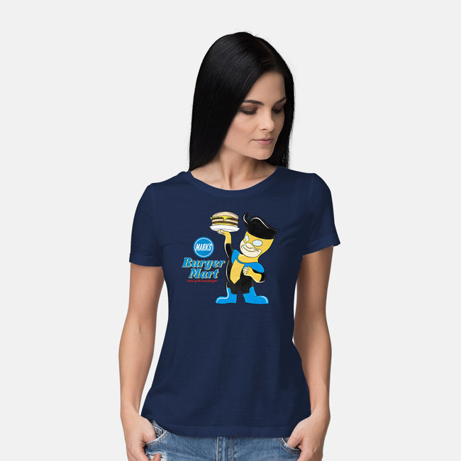 Mark's Burger Mart-Womens-Basic-Tee-kentcribbs