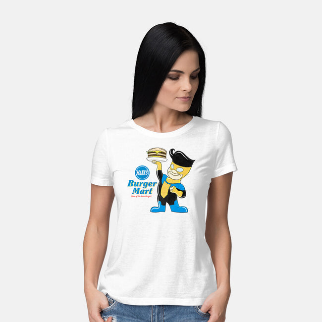 Mark's Burger Mart-Womens-Basic-Tee-kentcribbs