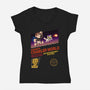 Dungeon Crawler World-Womens-V-Neck-Tee-spiritgreen